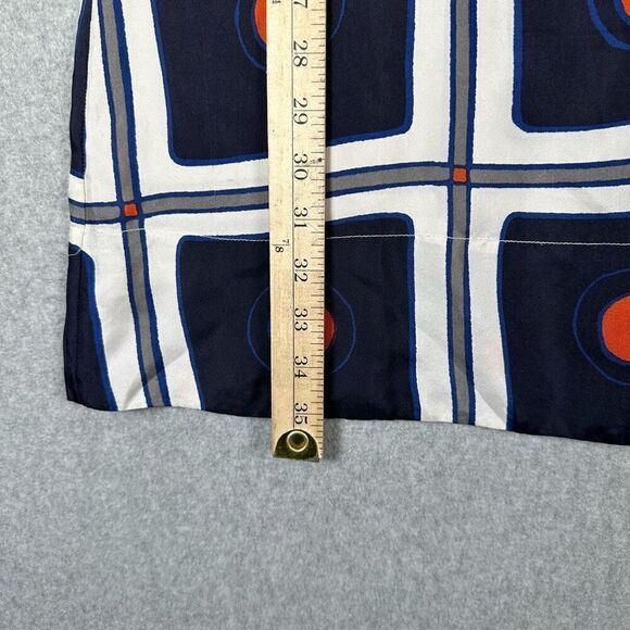 Banana Republic Women’s Size Small Silk Mini Dress Blue Red White Patterned - Picture 4 of 6